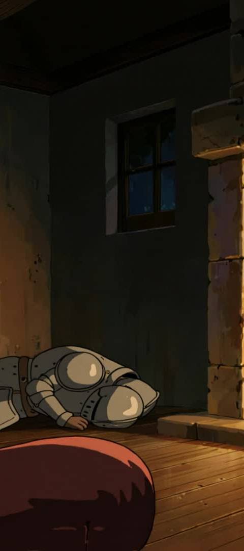 A warm, looping background featuring a sleeping knight by a crackling fireplace, perfect for Twitch streams, VTuber setups, or lofi YouTube videos. This seamless animated wallpaper creates a relaxing and cozy atmosphere.