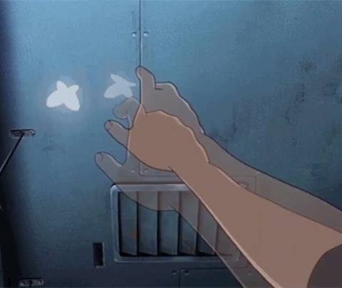 A charming anime-style looping background depicting a hand reaching towards glowing fireflies. Perfect as a seamless animated wallpaper or for Twitch streams.