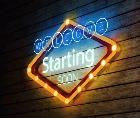 A vibrant animated neon sign displaying 'Welcome Starting Soon' on a rustic wooden background. Perfect for Twitch streamers, YouTube intros, or a unique waiting screen.