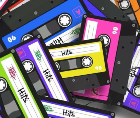 A vibrant and nostalgic looping background featuring a pile of colorful retro cassette tapes, perfect for streaming or creative projects. This seamless animated wallpaper evokes a retro vibe for your Twitch, YouTube, or Spotify.